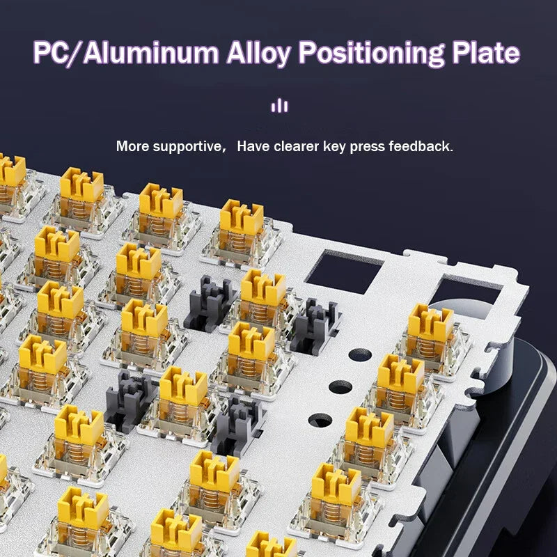 AK820MAX Magnetic Axis Wire/Wireless RGB Mechanical Keyboard Gasket Structure Full-Key Hot-Swappable for E-Sports Keyboard